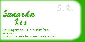 sudarka kis business card
